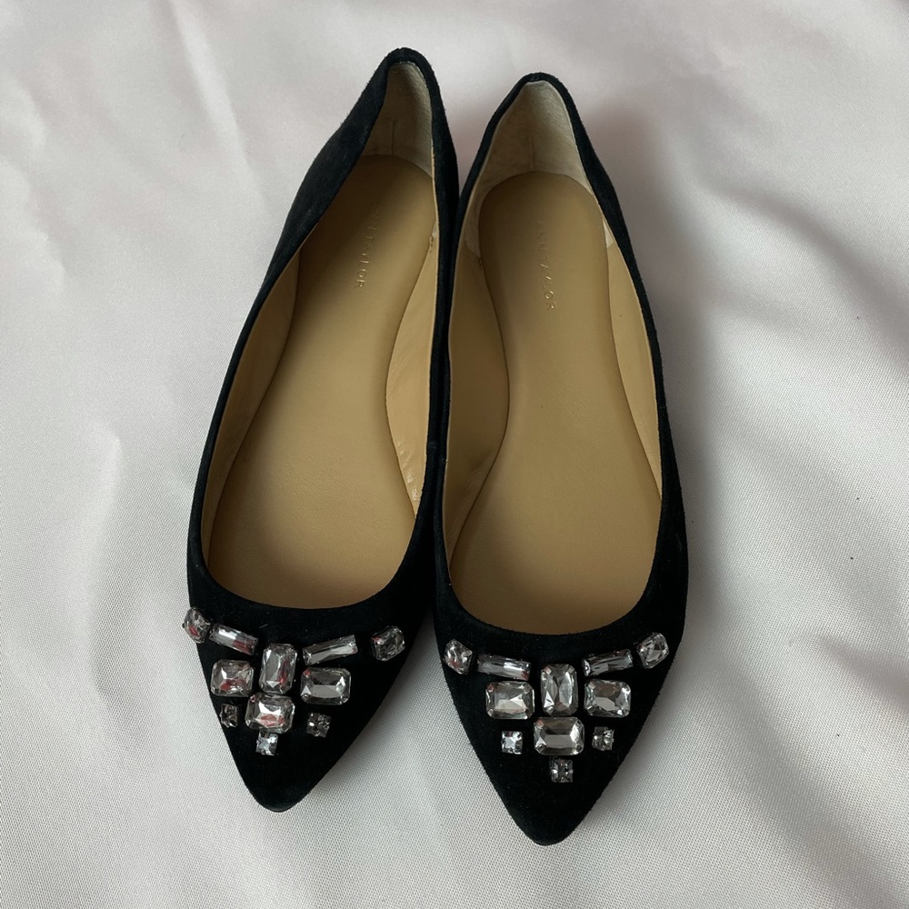 Ann Taylor Jewel Flats Size 6